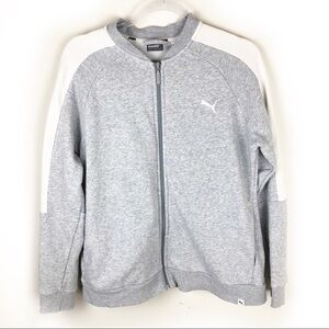 Puma- Soft cotton gray zip-up sweater size: XL